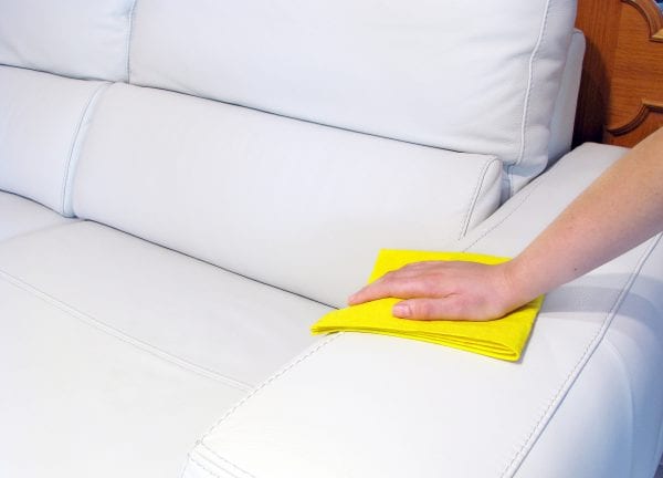 cleaning a sofa