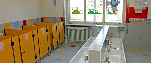sinks for cleaning of infants within a nursery